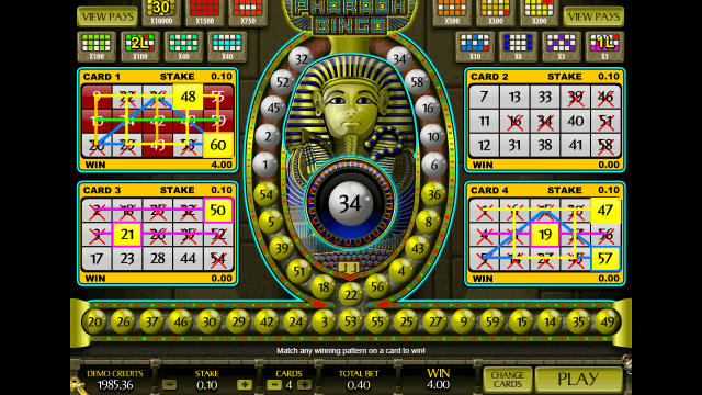 Pharaoh Bingo 10